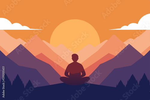 yoga on the mountain