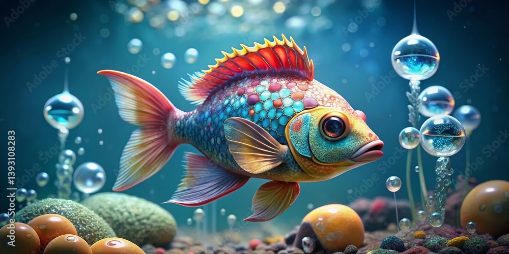 Vibrant Aquarium Fish with High Depth of Field Stock Photo Vibrant Aquarium Fish with High Depth of Field Stock Photo