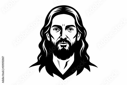 jesus christ sihouette black vector