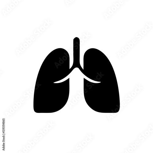 Medical Lungs icon on transparent background