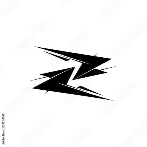 Abstract Angular Design: Geometric Shape on Light Background