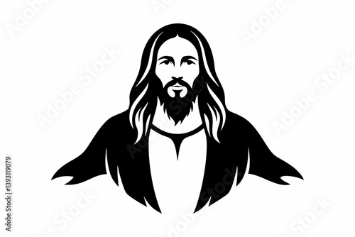 jesus christ sihouette black vector