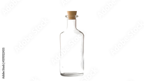 Wallpaper Mural A medical glass bottle containing a transparent liquid, sealed with a cap, placed on a white background. Torontodigital.ca
