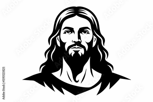 jesus christ sihouette black vector