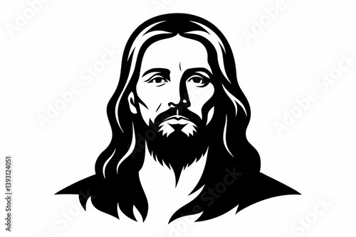 jesus christ sihouette black vector