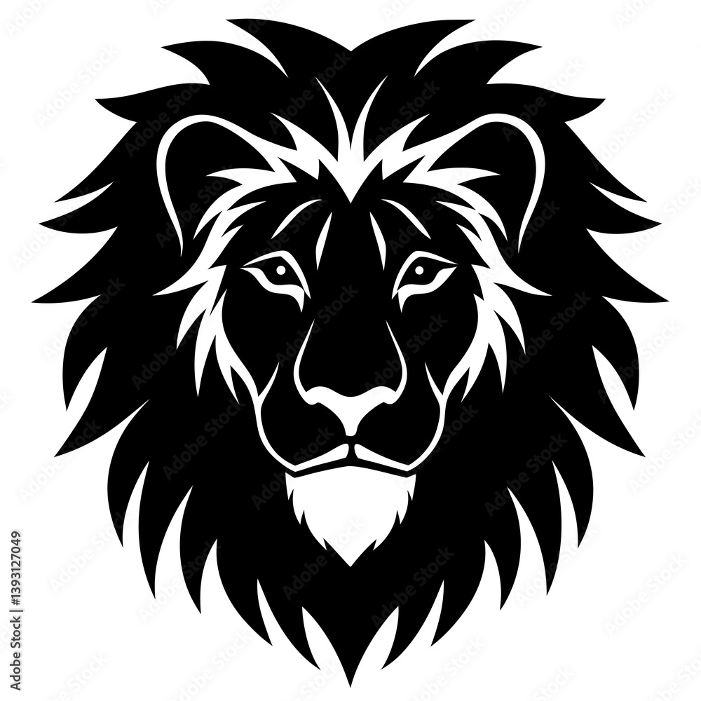 Fototapeta premium lion head vector illustration