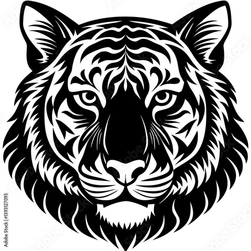 tiger head vector
