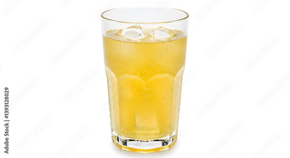 custom made wallpaper toronto digitalVibrant Orange Juice with Ice on White Background