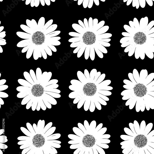Collection of Daisies pattern vector designs, Daisies tiled design