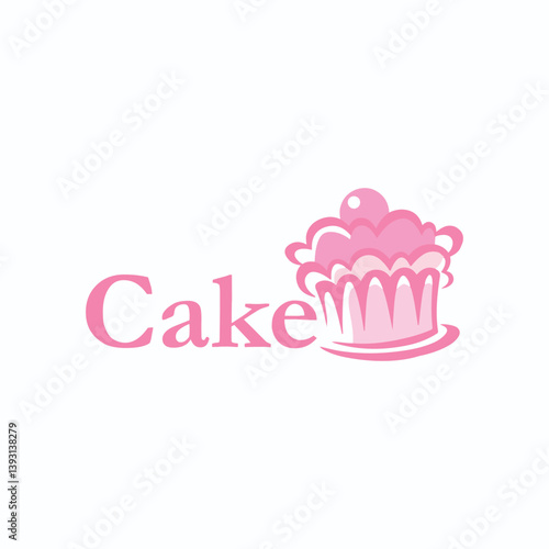 cake bakery store logo design vector