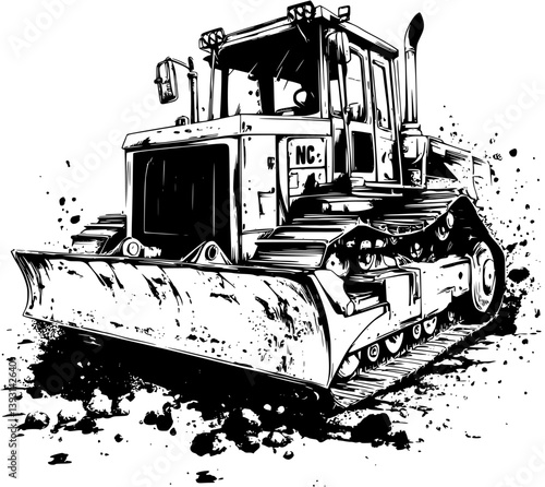 Mining dozer, Mining vehicle vector design, Mining dozer, Mining vehicle vector image