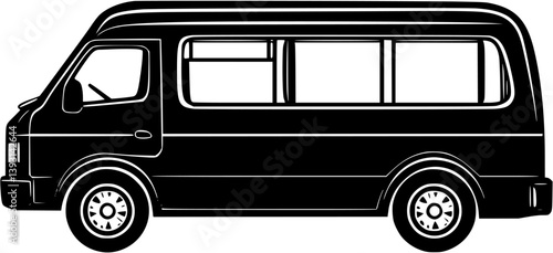 Minibus, Bus vector design, Minibus, Bus vector illustration