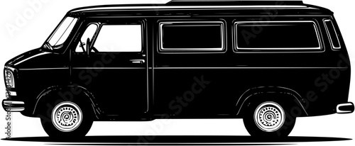 Minivan vector design, Minivan illustration art