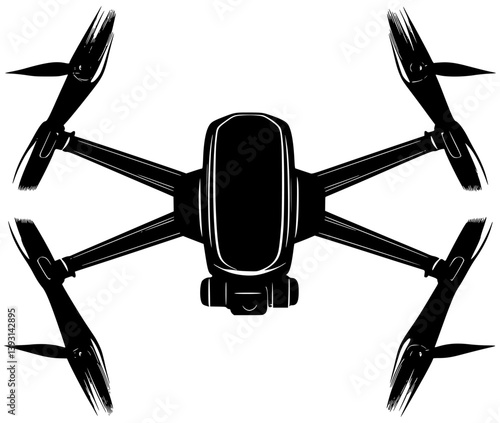 Quadcopter, Vertical takeoff and landing vector design, Quadcopter, Vertical takeoff and landing vector image