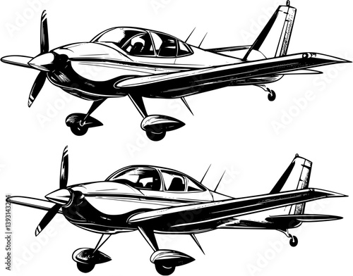 Sport aircraft, Light aircraft vector design, Sport aircraft, Light aircraft vector illustration