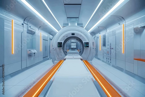 Obraz na płótnie High-tech modern CT scan room in the modern hospital w salonie