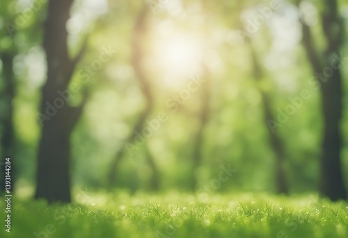 sunny shinny forest blur sunlight garden nature abstract day copy banner template outdoor bright blurry park blurred background green time space bokeh spring glowing summer presentation leaf light