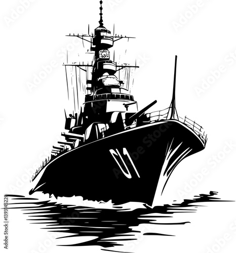 Destroyer, Ship vector design, Destroyer, Ship vector image