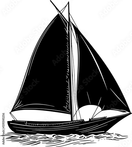 Dhow, Sailboat vector design, Dhow, Sailboat illustration art