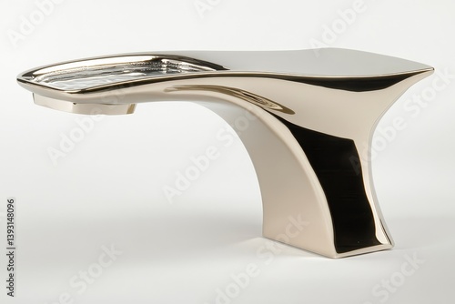 Obraz na płótnie Steel chrome faucet with water flow w salonie