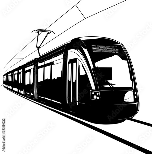 Tram, Train vector design, Tram, Train vector image