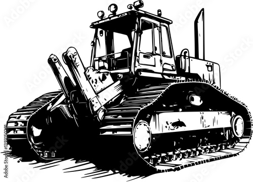 Trencher, Construction vehicle vector design, Trencher, Construction vehicle vector illustration