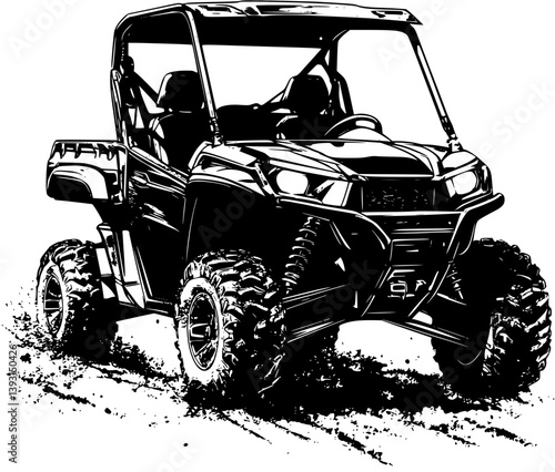 Utility terrain vehicle, Off-road vehicle vector design, Utility terrain vehicle, Off-road vehicle vector image