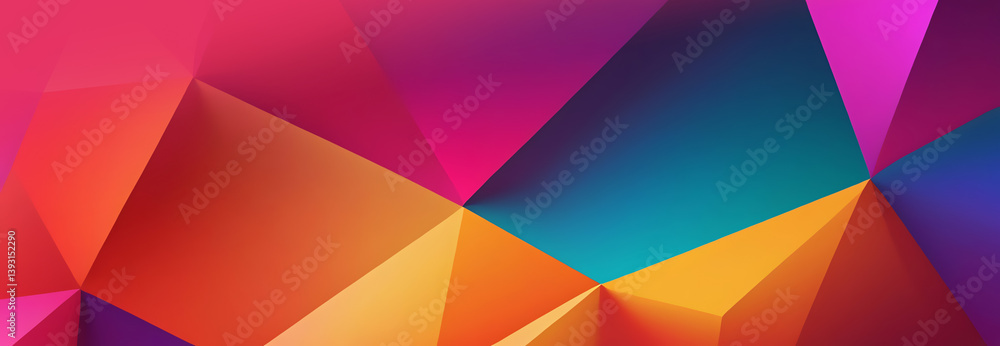 Abstract vibrant colors gradient polygonal shapes background Abstract vibrant colors gradient polygonal shapes background