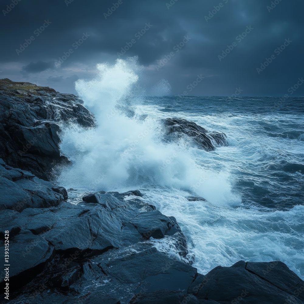 image of tumultuous ocean waves crashing against a rugged rocky shore isolated on a plain background image of tumultuous ocean waves crashing against a rugged rocky shore isolated on a plain background