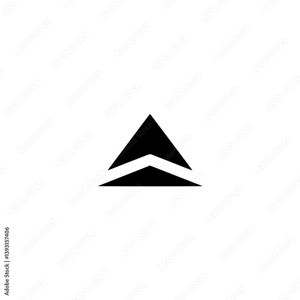 Abstract Geometric Arrow Logo Design on White Background Abstract Geometric Arrow Logo Design on White Background
