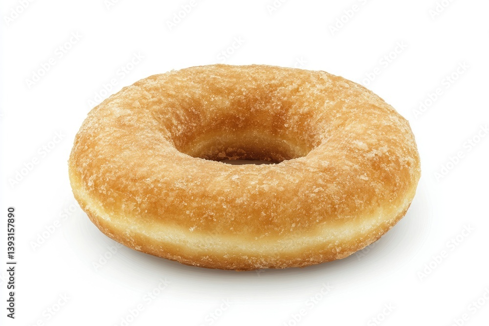 Glazed Donut on White Background Ring Doughnut Sugar Food Glazed Donut on White Background Ring Doughnut Sugar Food