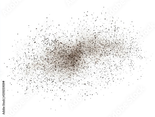 Brown granular particles dispersed