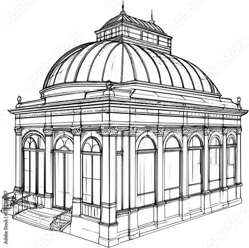 Temporary building coloring book vector design, Temporary building vector image