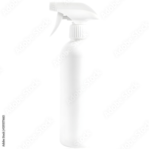 Obraz na płótnie White Spray Bottle Mockup, Isolated on White Background, 3d Icon w salonie
