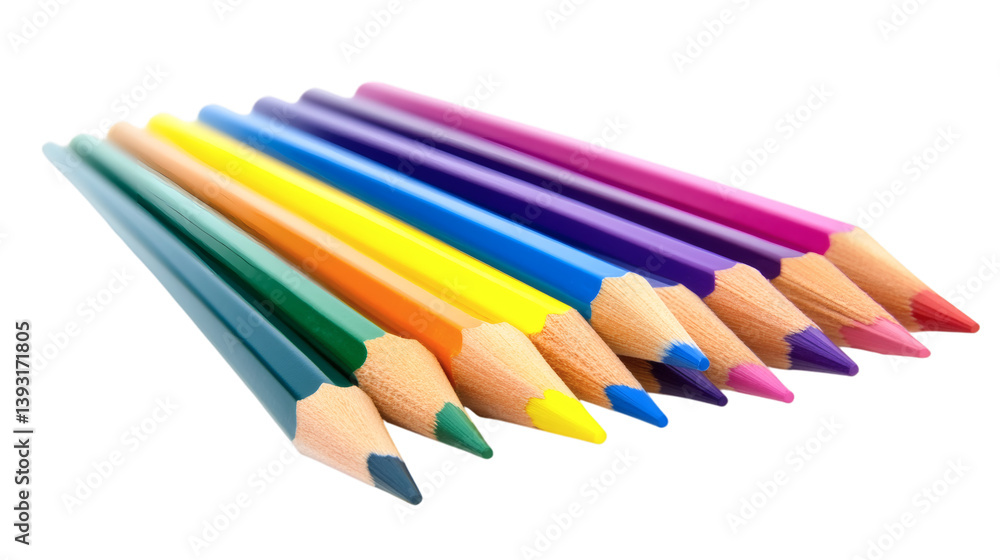 Set of various beautiful bright multi colour pencils isolated on white background Set of various beautiful bright multi colour pencils isolated on white background