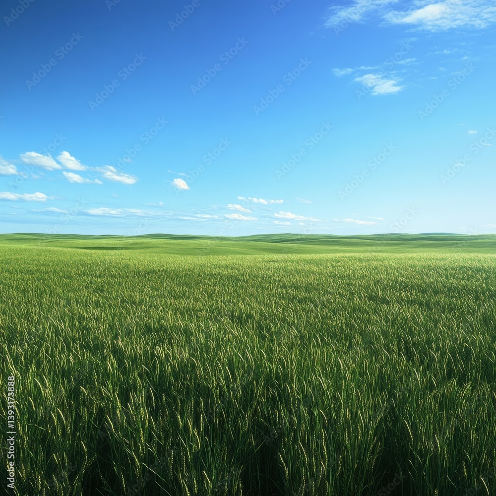 image of endless rolling grasslands beneath a wide clear blue sky isolated on a plain background image of endless rolling grasslands beneath a wide clear blue sky isolated on a plain background