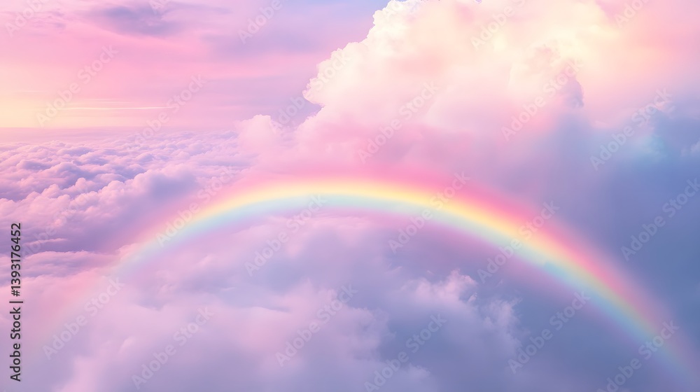 Dazzling Double Rainbow over a Dreamy Cloudscape Dazzling Double Rainbow over a Dreamy Cloudscape