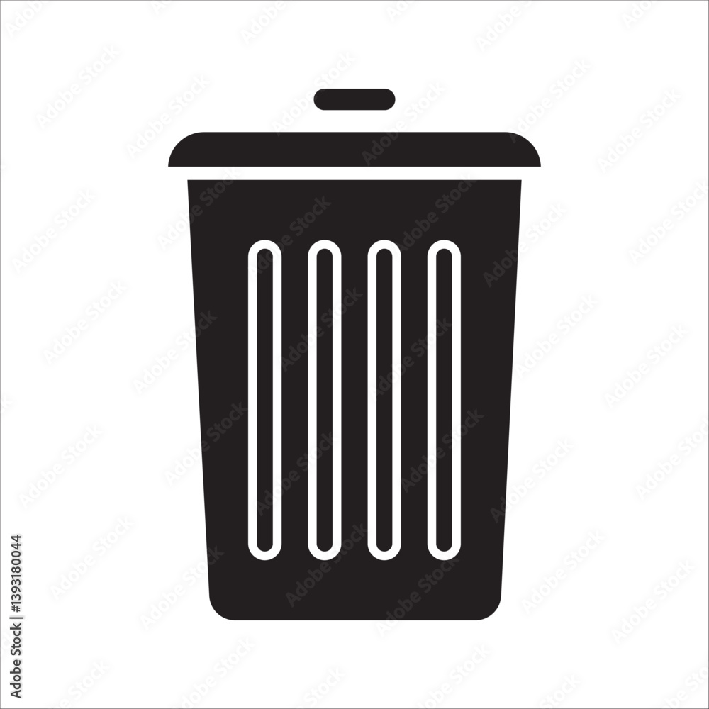 Trash bin icon. Trash can, bin icons, rubbish bin sign, trash bin open symbols set. Editable stroke. Line and flat styles. Vector illustration on white background Trash bin icon. Trash can, bin icons, rubbish bin sign, trash bin open symbols set. Editable stroke. Line and flat styles. Vector illustration on white background