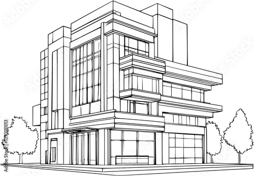 Temporary building coloring book vector design, Temporary building illustration art