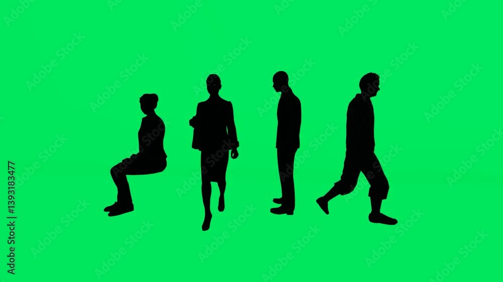 An animated scene showing Several sportsmen and women vacation green with chroma key background, ideal for video projects and presentations. An animated scene showing Several sportsmen and women vacation green with chroma key background, ideal for video projects and presentations.