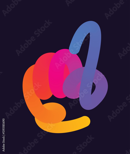 A concise indication in the dark. A vector illustration of a hand pointing clearly upwards stands out against a dark background, creating a strong visual emphasis on direction and attracting attention