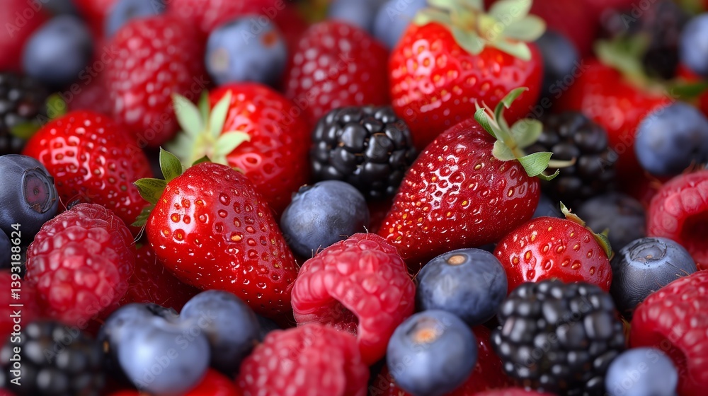 a close up of strawberries , raspberries , blueberries and blackberries a close up of strawberries , raspberries , blueberries and blackberries