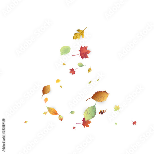 Leaves Falling Autumn Foliage Chaotic Leaf Flying