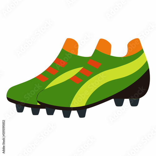 boots(football shoes) vector on white background vector  on white background