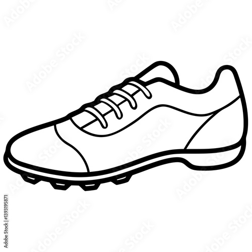 boots(football shoes) vector on white background vector line art on white background