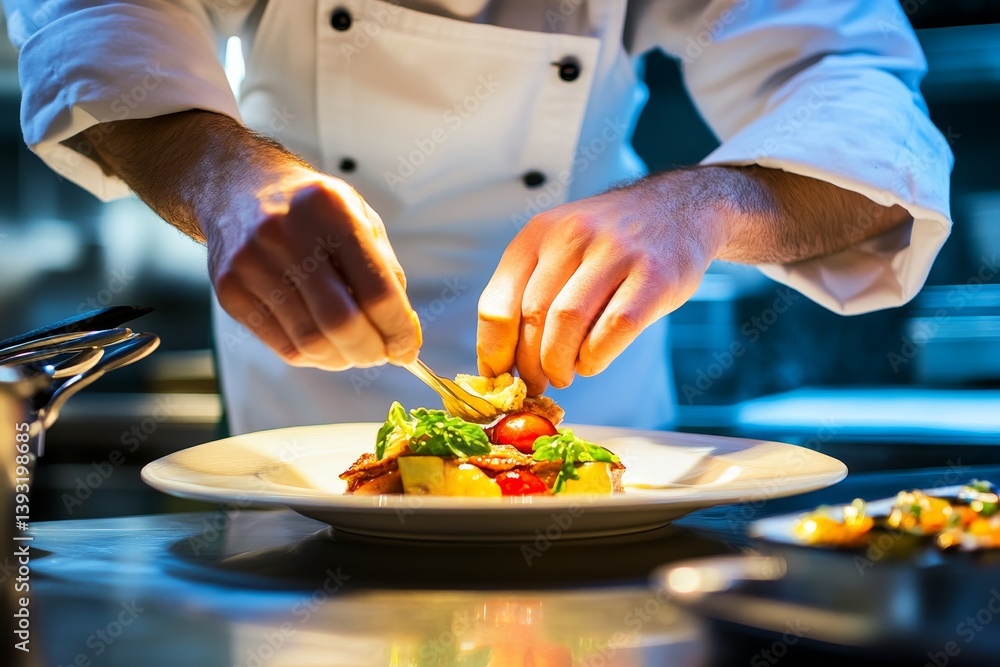a man prepares a dish using a new recipe