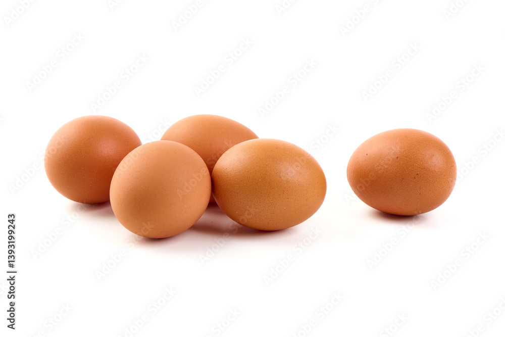 Chicken eggs, isolated on white background Chicken eggs, isolated on white background