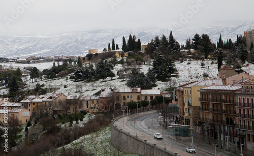 Urban area of ​​Segovia on a winter day