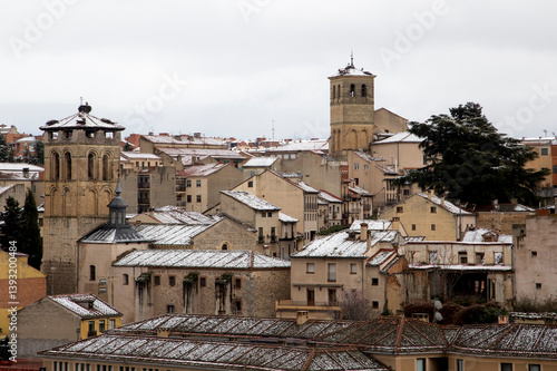 Roofs of Segovia on a winter day