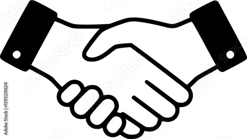 Handshake icon, Business agreement handshake vector

